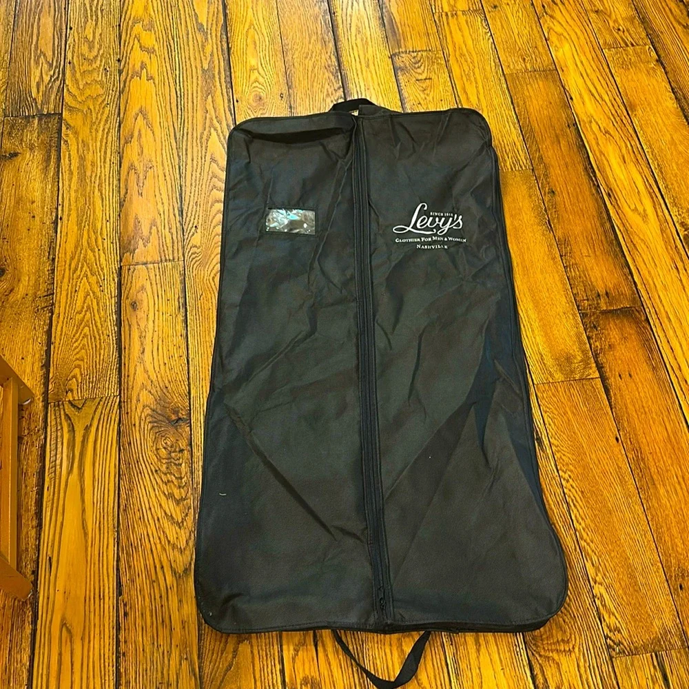 Levy's Lightweight Black Garment Bag for Multiple Garments With Carry Handles